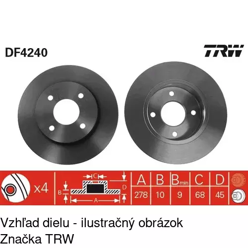 Brzdový kotúč S71-1038 /POLCAR/ - obr. 5