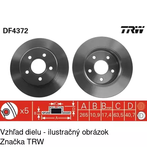 Brzdový kotúč S71-1248 /POLCAR/ - obr. 5