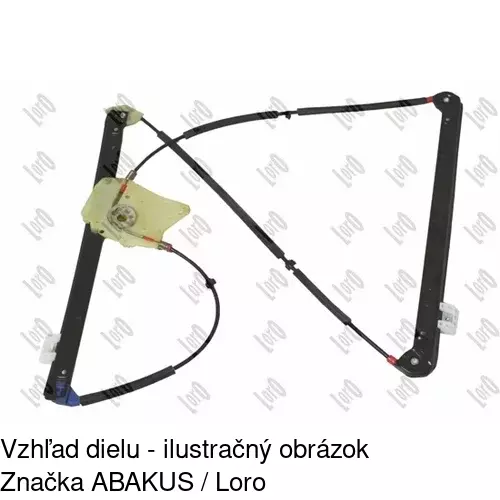 Mechanizmus sťahovania okna elektrický bez motora 1323PSG4 /POLCAR/ - obr. 4