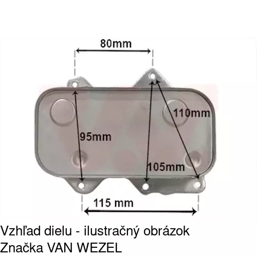 Chladiče oleja 1327L8-2 /POLCAR/ - obr. 4