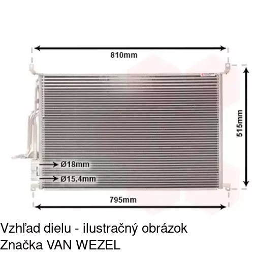Chladiče klimatizácie 1329K8C1 /POLCAR/ - obr. 2