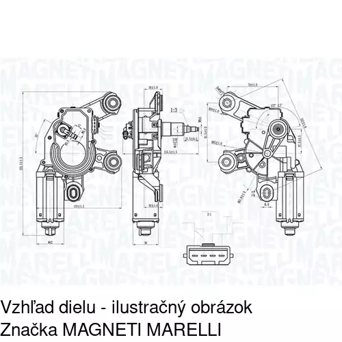 Motorček stieračov 1332SWT2 /POLCAR/ - obr. 3