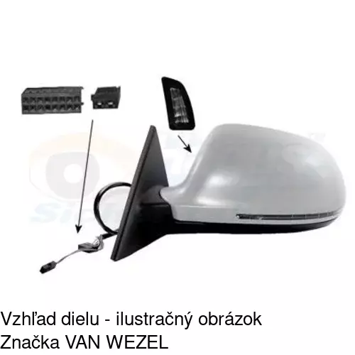 Rám vonkajšieho zrkadla 133754PM /POLCAR/ - obr. 5