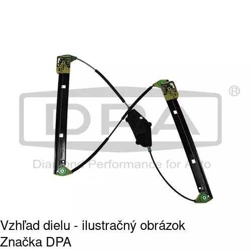 Mechanizmus sťahovania okna elektrický bez motora 1337PSG2 /POLCAR/ - obr. 1