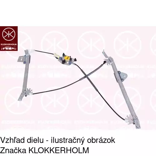 Mechanizmus sťahovania okna elektrický bez motora 1351PSG2E /POLCAR/