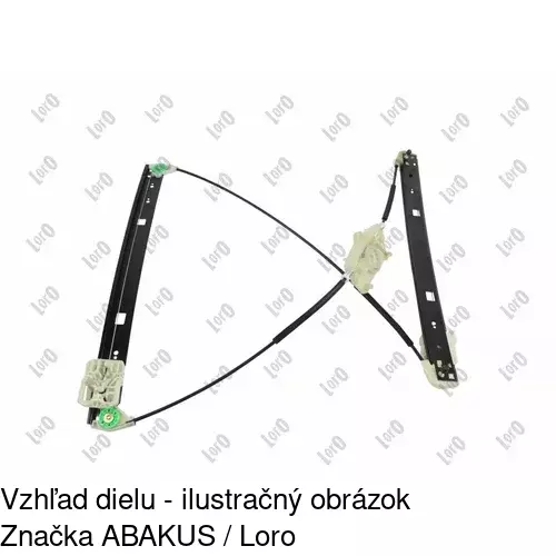 Mechanizmus sťahovania okna elektrický bez motora 1370PSG1 /POLCAR/ - obr. 3