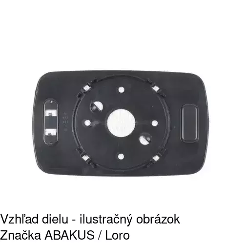 Sklo vonkajšieho zrkadla s držiakom 2008544E /POLCAR/ - obr. 1