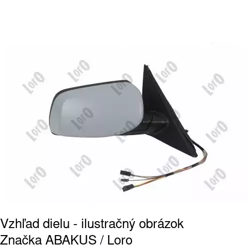 Sklo vonkajšieho zrkadla s držiakom 2017555E /POLCAR/ - obr. 1