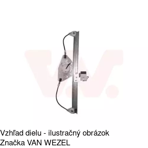 Mechanizmus sťahovania okna elektrický bez motora 2017PSG1 /POLCAR/ - obr. 2