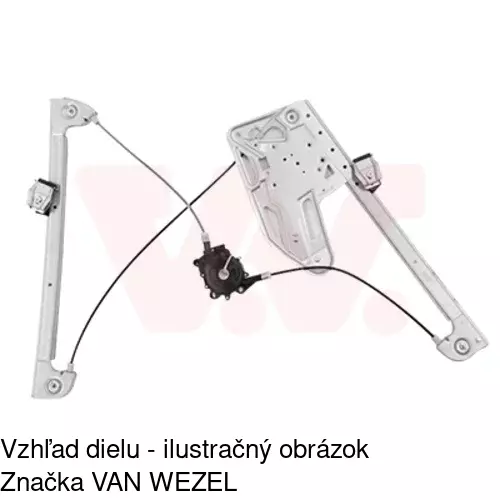 Mechanizmus sťahovania okna elektrický bez motora 2022PSG1 /POLCAR/ - obr. 3