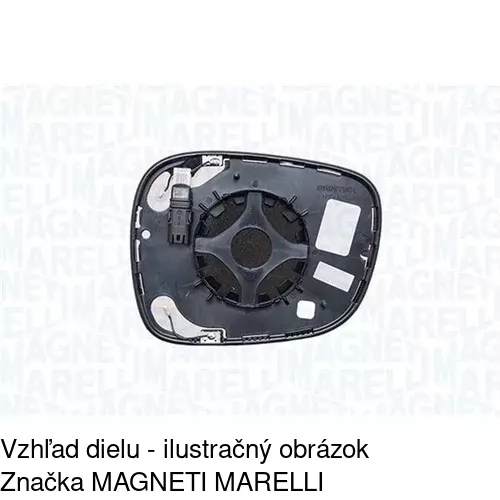 Sklo vonkajšieho zrkadla s držiakom 2060555E /POLCAR/ - obr. 1