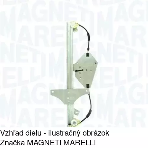 Mechanizmus sťahovania okna elektrický bez motora 2318PSG2E /POLCAR/ - obr. 2