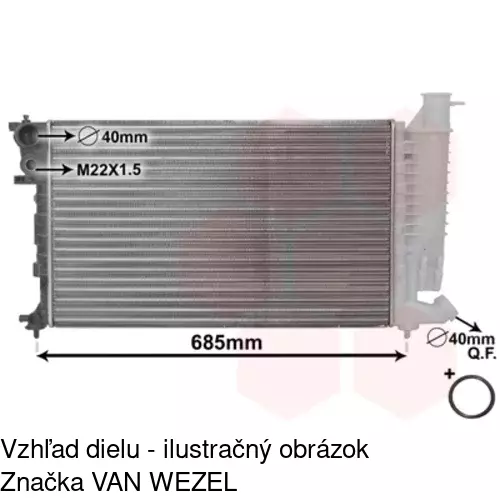 Chladiče vody 232408A6 /POLCAR/ - obr. 1