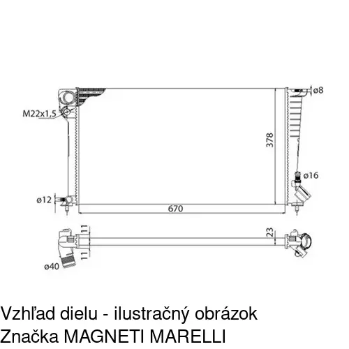 Chladiče vody POLCAR 232608-5