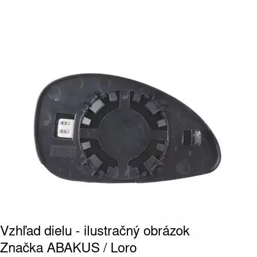 Sklo vonkajšieho zrkadla s držiakom 2329547E /POLCAR/ - obr. 3