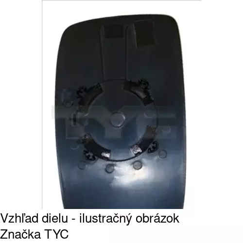 Sklo vonkajšieho zrkadla s držiakom 2396554E /POLCAR/ - obr. 2