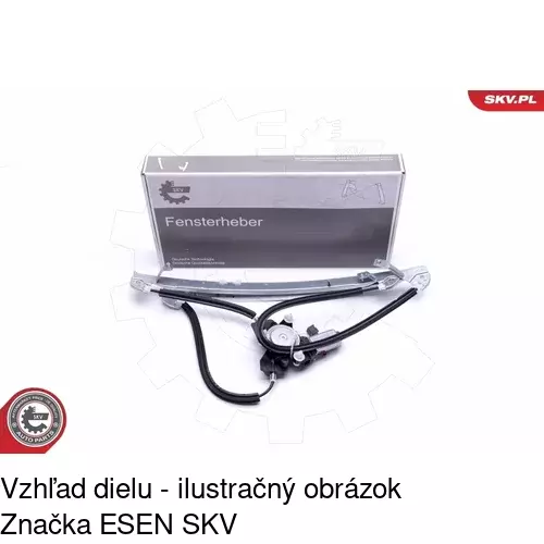 Elektrický mechanizmus okna dverí 2420PSE2 /POLCAR/ - obr. 1