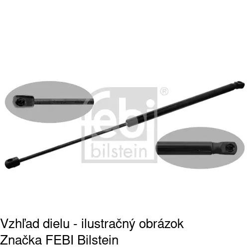 Plynová pružina 2550AB /POLCAR/ - obr. 2