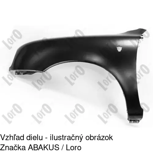 Predný blatník 270501 /POLCAR/