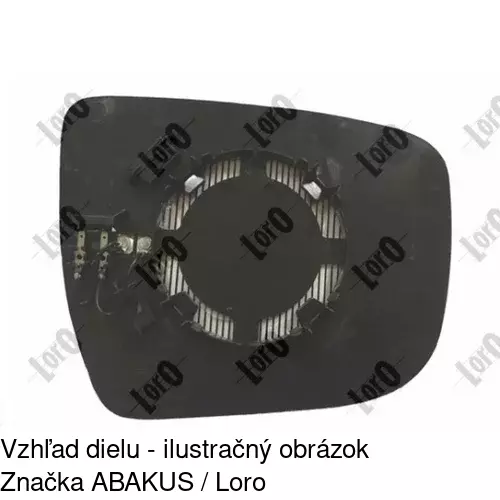 Sklo vonkajšieho zrkadla s držiakom 27C1545M /POLCAR/ - obr. 4