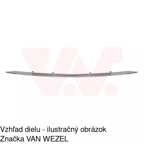 Lišta krytu nárazníka POLCAR 27X127-5