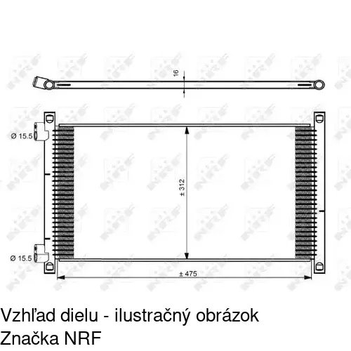 Chladiče klimatizácie 3022K82X /POLCAR/ - obr. 2