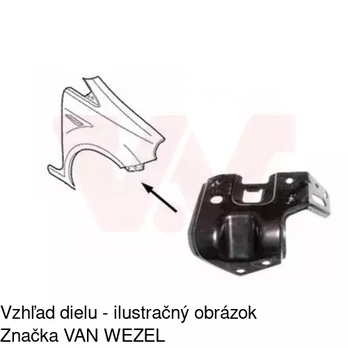 Výstuha predného blatníka 302402-4 /POLCAR/ - obr. 1