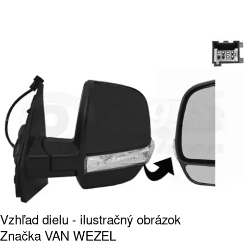 Vonkajšie zrkadlo 3042514M /POLCAR/ - obr. 5