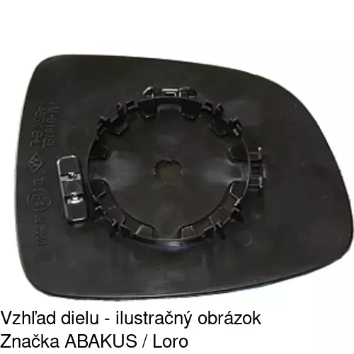 Sklo vonkajšieho zrkadla s držiakom 3075541M /POLCAR/ - obr. 4