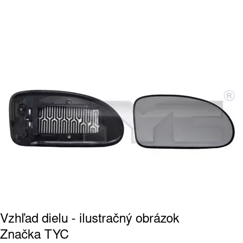 Sklo vonkajšieho zrkadla s držiakom 3201544M /POLCAR/ - obr. 2