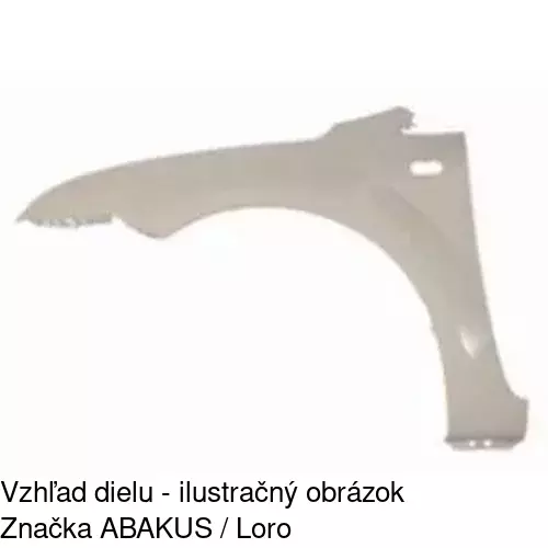 Predný blatník 320501 /POLCAR/ - obr. 2