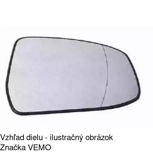 Sklo vonkajšieho zrkadla s držiakom 3205542M /POLCAR/ - obr. 3