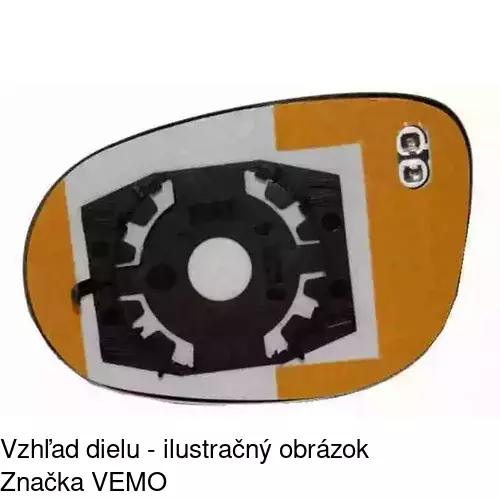 Sklo vonkajšieho zrkadla s držiakom 3233545E /POLCAR/ - obr. 3