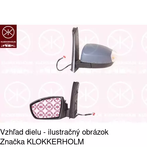 Sklo vonkajšieho zrkadla s držiakom 3280546M /POLCAR/ - obr. 3