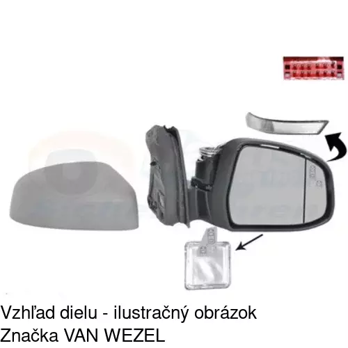 Vonkajšie zrkadlo 32C1529E /POLCAR/ - obr. 1
