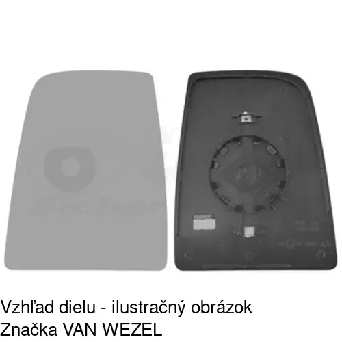 Sklo vonkajšieho zrkadla s držiakom 32N2543M /POLCAR/ - obr. 5
