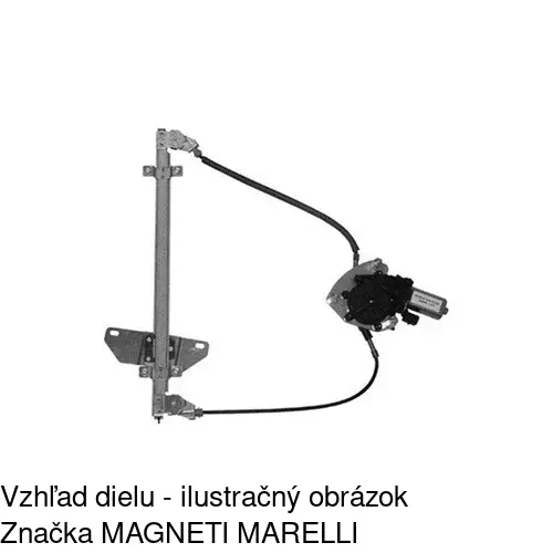 Mechanizmus sťahovania okna elektrický bez motora 4007PSG6 /POLCAR/ - obr. 1