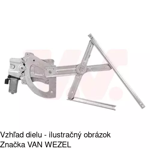 Elektrický mechanizmus okna dverí 4017PSE2E /POLCAR/ - obr. 2