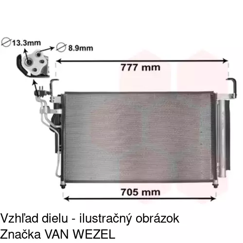 Chladiče klimatizácie 4064K8C1 /POLCAR/ - obr. 2