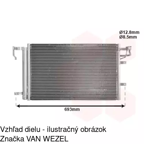 Chladiče klimatizácie 4113K8C1S /POLCAR/ - obr. 2