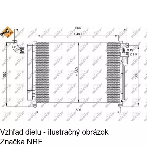 Chladiče klimatizácie 4117K8C2 /POLCAR/