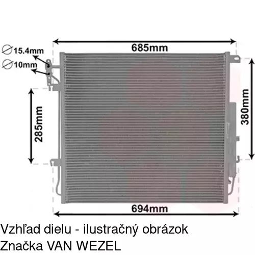 Chladiče klimatizácie 4332K8C2S /POLCAR/ - obr. 2