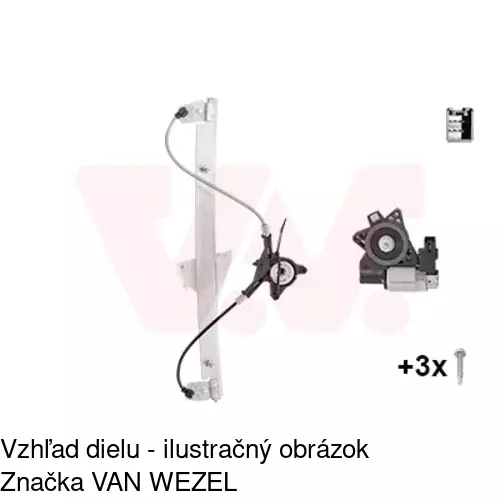 Mechanizmus sťahovania okna elektrický bez motora 4541PSG2 /POLCAR/ - obr. 1