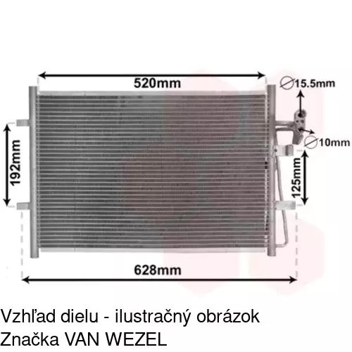 Chladiče klimatizácie 4542K8C2S /POLCAR/ - obr. 2