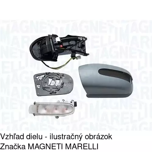 Sklo vonkajšieho zrkadla s držiakom 5003555E /POLCAR/ - obr. 5