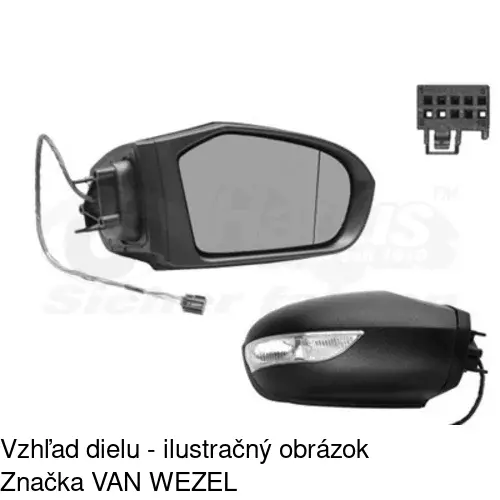 Rám vonkajšieho zrkadla 500655TM /POLCAR/ - obr. 4