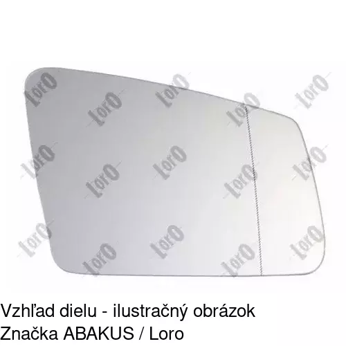 Sklo vonkajšieho zrkadla s držiakom 5018552E /POLCAR/ - obr. 3