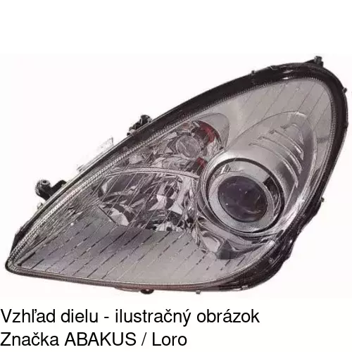 Hlavný reflektor 502810-E /POLCAR/