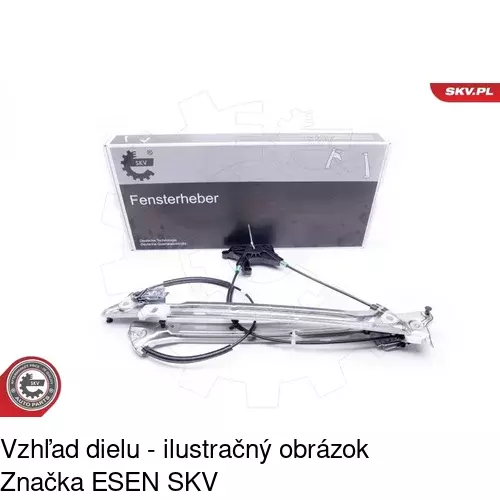 Mechanizmus sťahovania okna elektrický bez motora 5040PSG1E /POLCAR/ - obr. 5