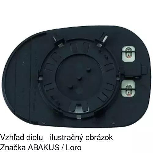Sklo vonkajšieho zrkadla s držiakom POLCAR 5044555E